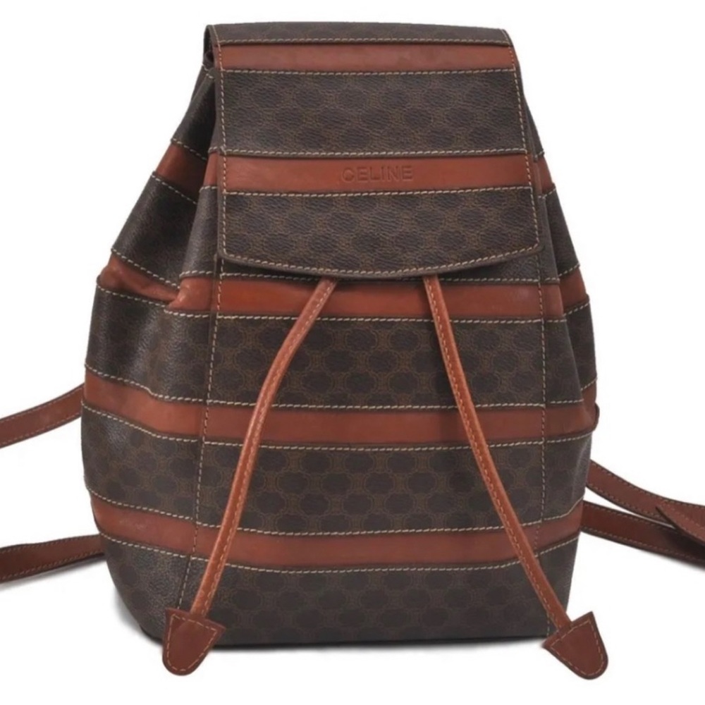 Vintage Celine Macadam Backpack~ Coa Included Bea… - image 1